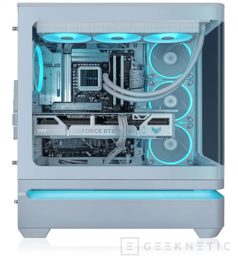Geeknetic ASUS launches the Prime AP304, a panoramic case with 20 Gbps USB-C and four ARGB series 2 fans