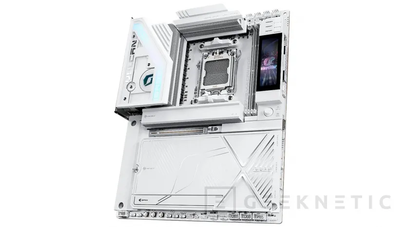 Geeknetic Colorful launches a white X870E board with screen, USB4 and five M.2 2 slots