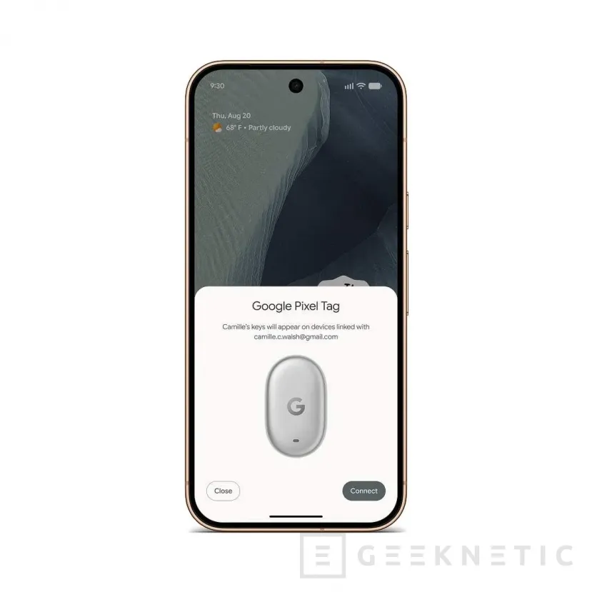 Geeknetic The Google Pixel Tag is made of stainless steel and offers a battery for a whole year 2