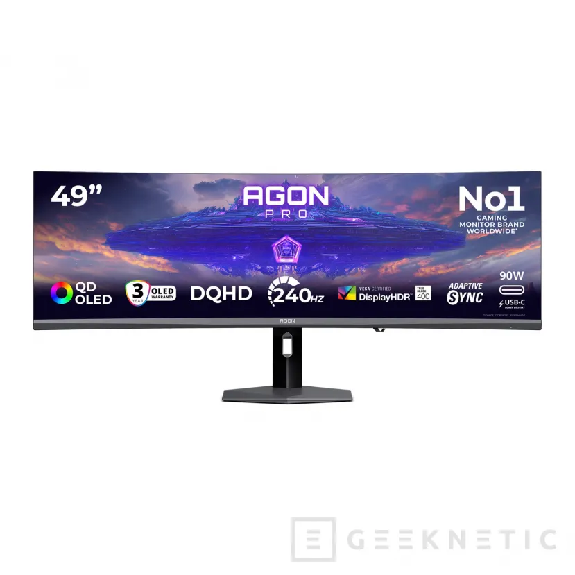 Geeknetic AOC brings a 48.9-inch, 5,120 x 1,440 pixel, 240 Hz QD-OLED monitor to Gamescom 4