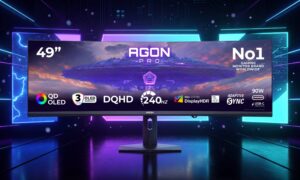 AOC brings a 48.9-inch, 5,120 x 1,440 pixel, 240 Hz QD-OLED monitor to Gamescom