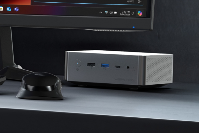 Acer Veriton RI110 AI: a mini PC with Intel Core Ultra X7 358H, Arc B390 graphics and OCuLink port