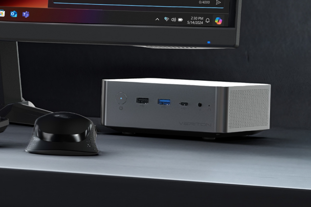 Acer Veriton RI110 AI: a mini PC with Intel Core Ultra X7 358H, Arc B390 graphics and OCuLink port