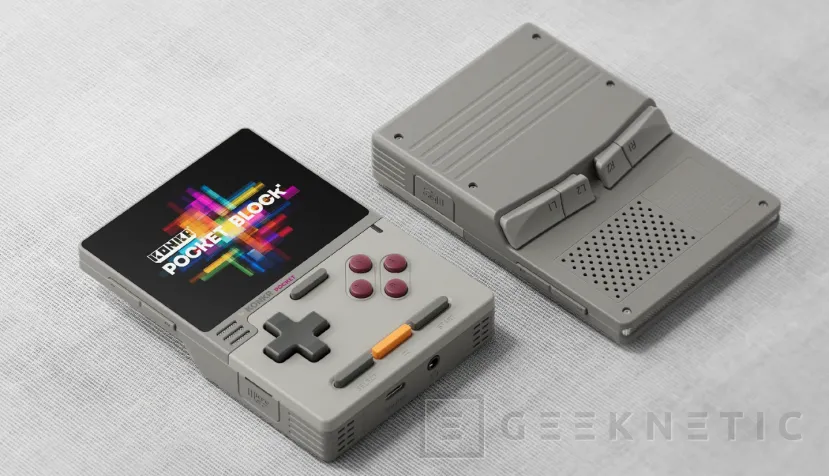 Geeknetic Retro Design "game boy" for $79, this is the new AYANEO KONKR Pocket BLOCK 2 portable console