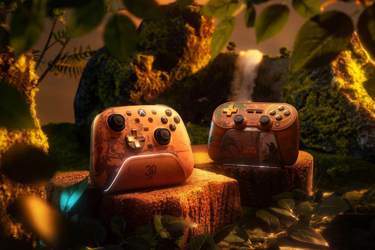 Attention, Lara Croft fans: 8BitDo honors 30 years of Tomb Raider with two new controllers equipped with TMR joysticks