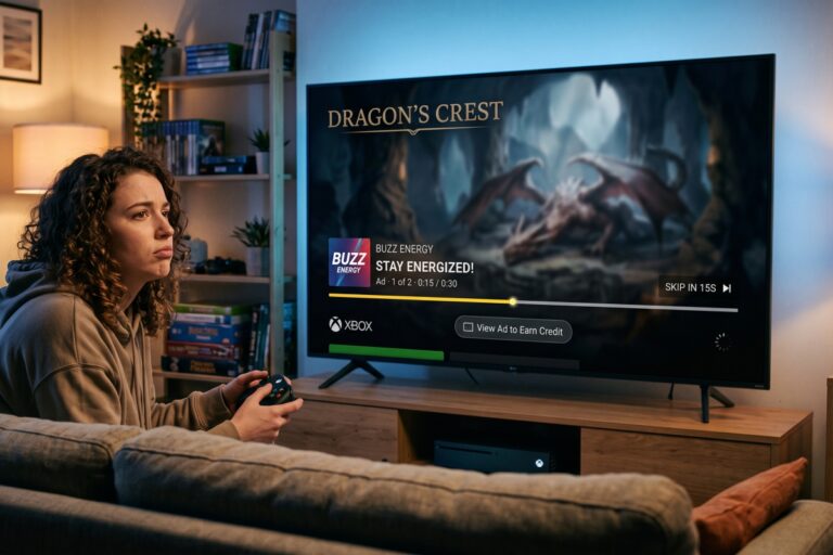 Microsoft has patented a system to show ads in games during loading screens and other pauses