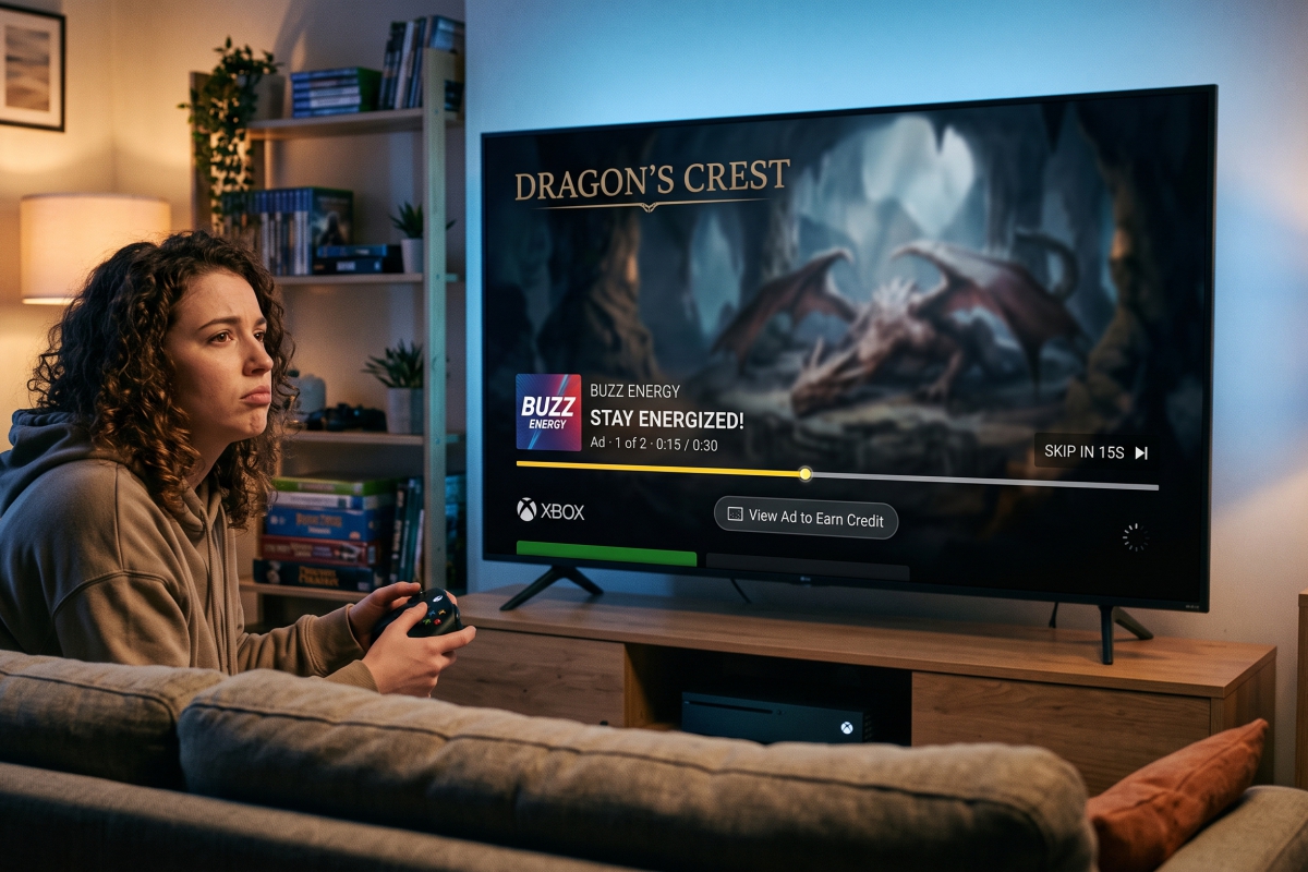 Microsoft has patented a system to show ads in games during loading screens and other pauses