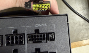 The 16-pin connector of an ASRock power supply melts despite having TempGuard protection