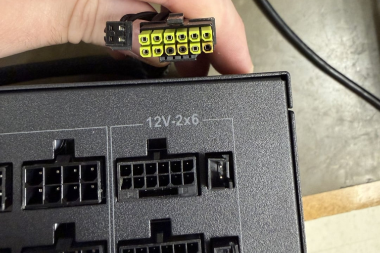 The 16-pin connector of an ASRock power supply melts despite having TempGuard protection