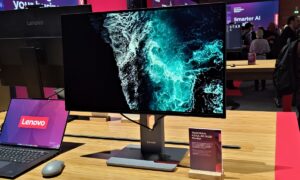 This is the Lenovo ThinkVision P27UL-40 OLED, a 27-inch professional monitor and 140 W USB-C connection