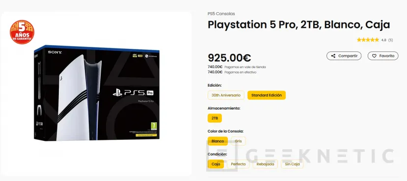 Geeknetic GameStop raises the price of the second-hand PlayStation 5 Pro to $1,399 2