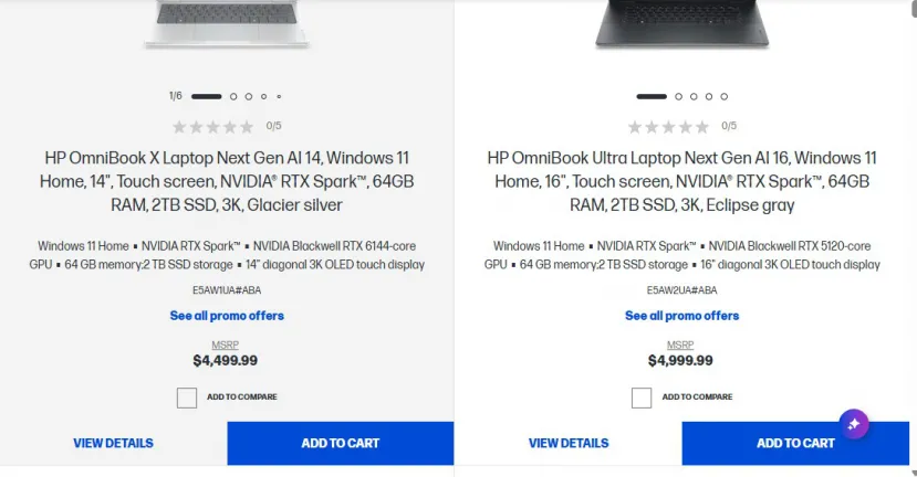 Geeknetic HP laptops with NVIDIA RTX Spark start at $2,999.99 with 18-core CPU, 5,120-core GPU, and 32GB of unified RAM 2