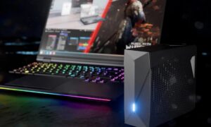The TUXEDO Stellaris 16 Gen 8 combines an RTX 5090 with optional external liquid cooling