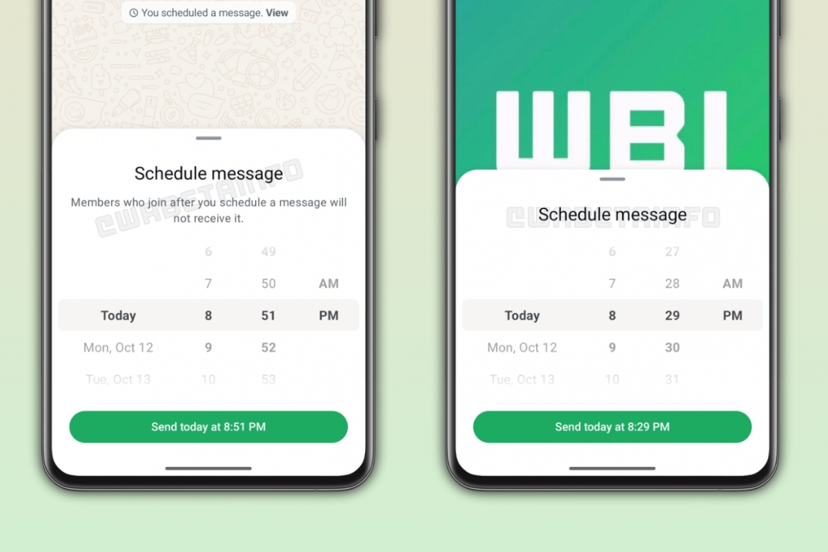 WhatsApp will allow you to send scheduled messages up to 2 weeks later