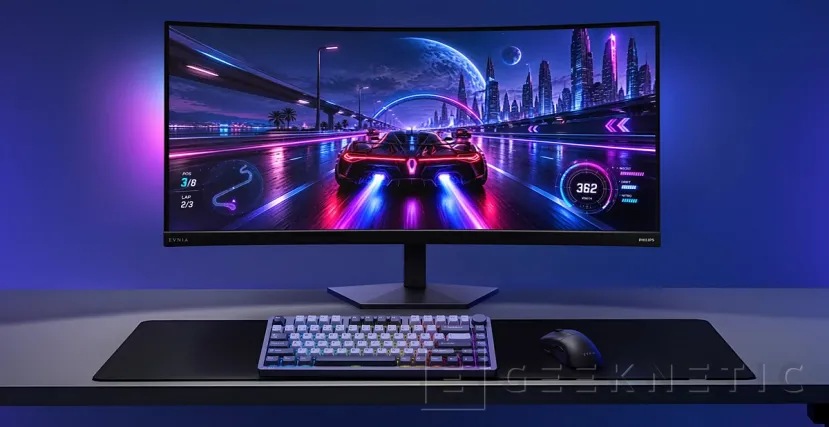 Geeknetic The new Philips Evnia monitor is 36 inches with a refresh rate of 260 Hz 2