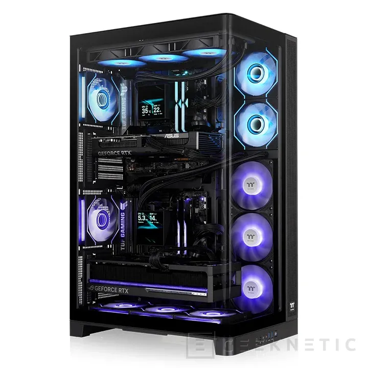 Geeknetic Thermaltake presents five PCs for AI and gaming: up to two systems and six GPUs in a tower 4