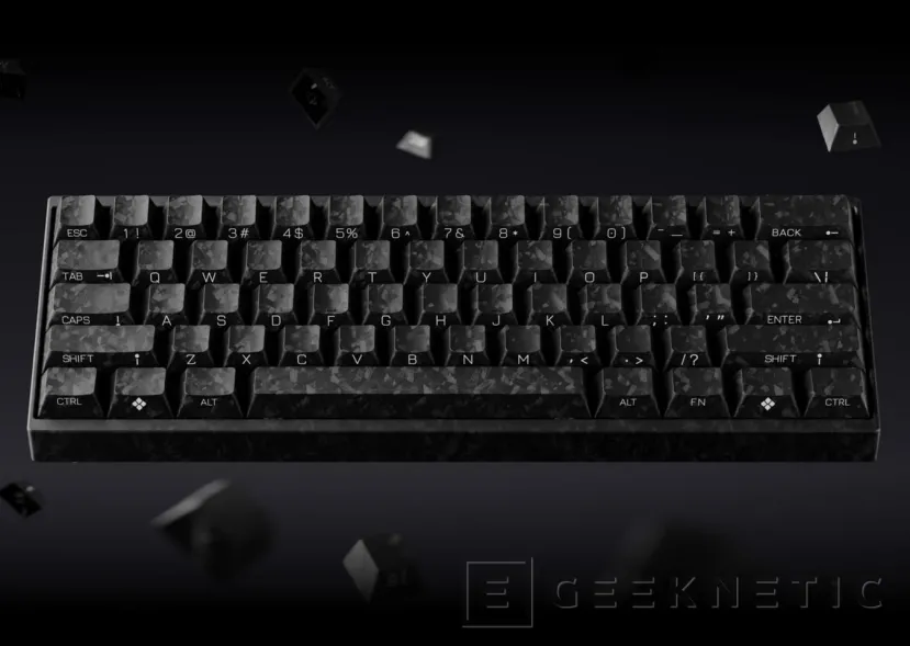 Geeknetic Keychron launches the Carbon 60 HE 8K, a 60% keyboard with carbon fiber shell and keys 2
