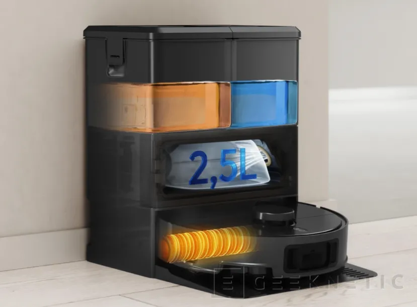 Geeknetic Haier launches the I-Pro Clean R5 robot vacuum cleaner with roller mop, 22,000 Pa and 75°C water washing base 4