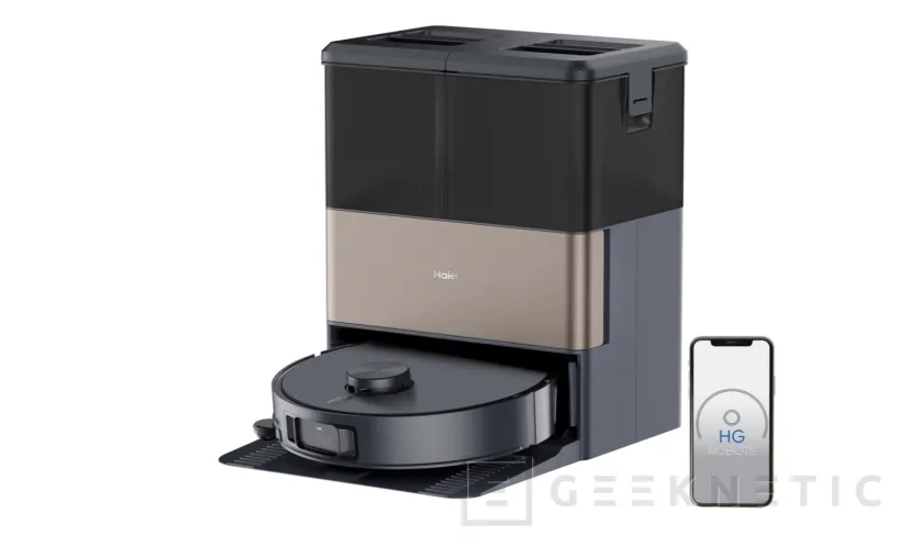 Geeknetic Haier launches the I-Pro Clean R5 robot vacuum cleaner with roller mop, 22,000 Pa and 75°C water washing base 3