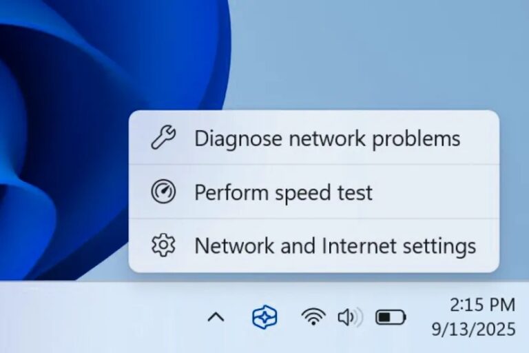 Windows 11 integrates the Internet speed test into Quick Settings and stops redirecting to Bing