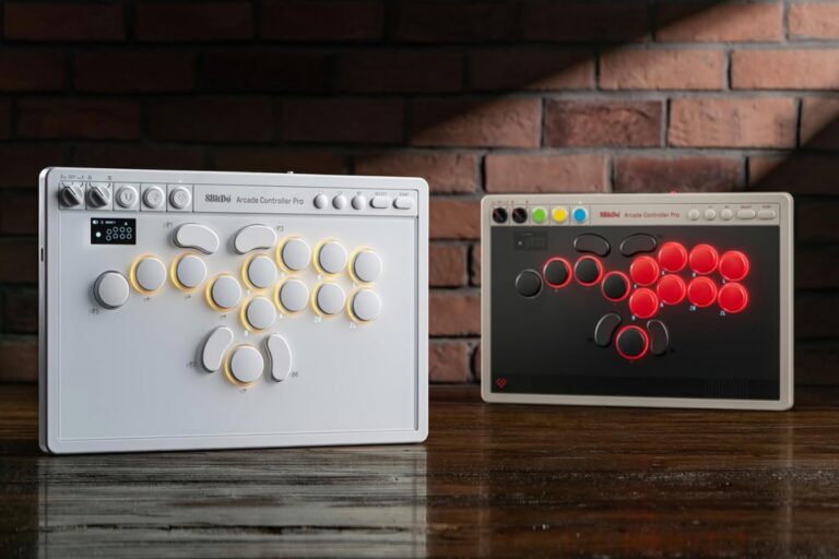 8BitDo launches the Arcade Controller Pro for $119.99 with its own screen and interchangeable switches