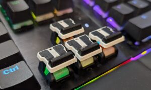 GMK TriggerKey allows you to adjust the actuation point and travel of the WASD keys on keyboards with MX type switches